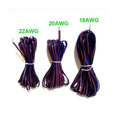 5M 10M 4-Pin RGB 18AWG 20AWG 22AWG Electric Extension Wire Cable 