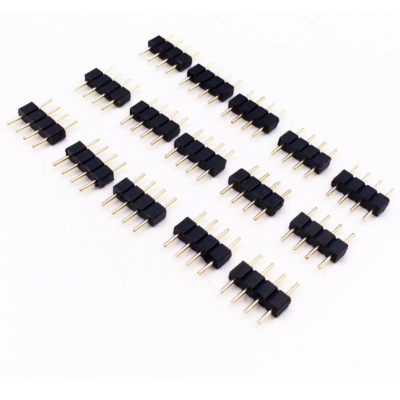 Factory directly supply 1000pcs 4 pin rgb connector, pin header, for LED RGB strip light connector 