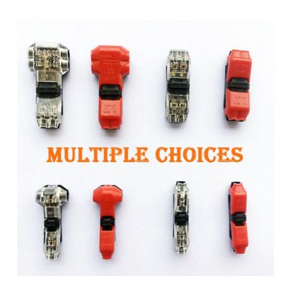 18-24 AWG Low Voltage T Tap Wire Connectors T Type 2 Pin Solder-less No Wire - Stripping Required Wire Connector Terminal 