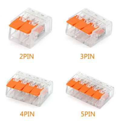 2 3 4 5 pin 221 series junction box push-in compact splicing electric LED lighting lamping wire connector,lever nut connector 