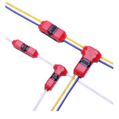 electrical cable clamp connector electrical cable clips Hot Sell Splices Wire Connector T shape and I Shape for Both Strand and Solid Wire Joint or Quick Cable Connector 