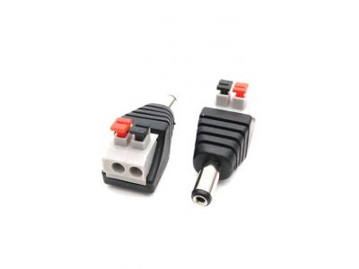 2.1*5.5mm DC Male connector DC Power Jack Adapter Plug Connector for 3528/5050/5730 single color led strip 