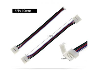 LED Strip Connector 5pin 3pin 12mm /10mm Free Welding Connector for RGBWW RGBCCT strip No welding no soldering 