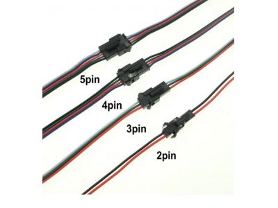 JST SM RGBWW Connector 6pin 5Pin 20awg Male And Female Set For RGBCCT strip magic strip WS2811 to any length Customized 