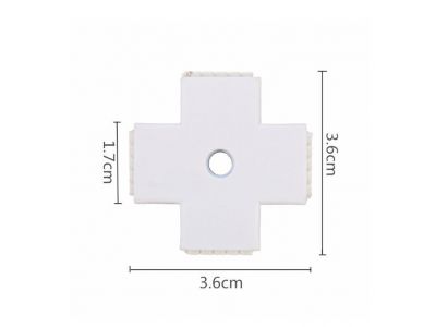 Cross Type L Shape 4 Pin Quick Splitter Right Connector for 5050 3528 RGB LED Strip Light