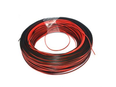 2Pin AwG22 black wire led strip light connector Black red DC extension cable