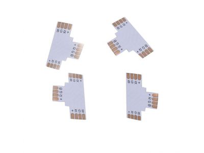 T shape 4pins connector 10mm width RGB led adapter 