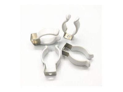LED tube light stainless steel T5 lamp holder spring clip with black plastic 