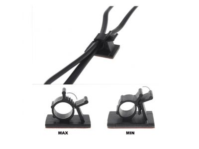 Black Clips Self Adhesive Backed Nylon Wire Adjustable Cable Clips Adhesive Cable Management Drop Wire Holder