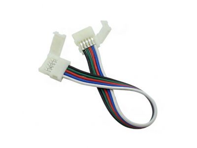 2 ends RGB wire connector for 10mm 4pin PCB buckle with 22AWG cable accessory for flex led strip light 