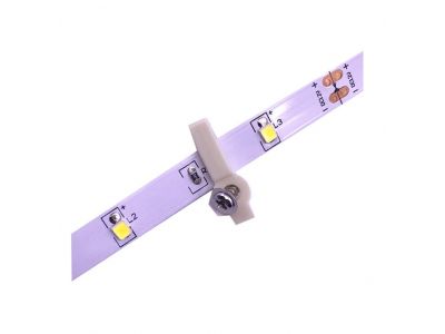 LED Strip Clip for Fixing 8mm non-Waterproof IP20 3528/2835 LED Tape Light Bracket Clamp with Screws