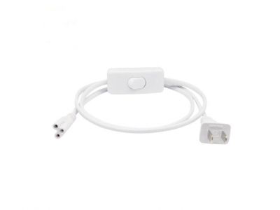 Power Cable Cord With ON / OFF Switch For T8 T5 Integrated LED Tube Light