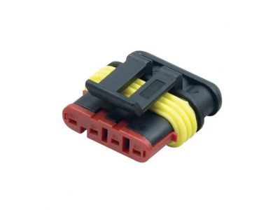 female 4 Pin PA66 waterproof wire connector automotive