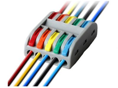 Insulated Safe Colored Quick Wire Connector with five holes butt 