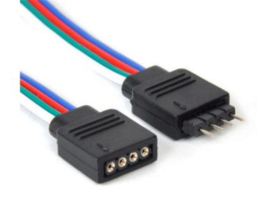 10mm 4 pin wire connector with needle for led strip rgb