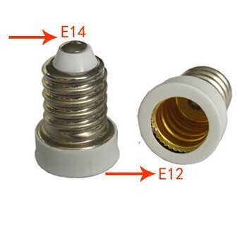 light adapter E14 to E12 lamp holder PCT material