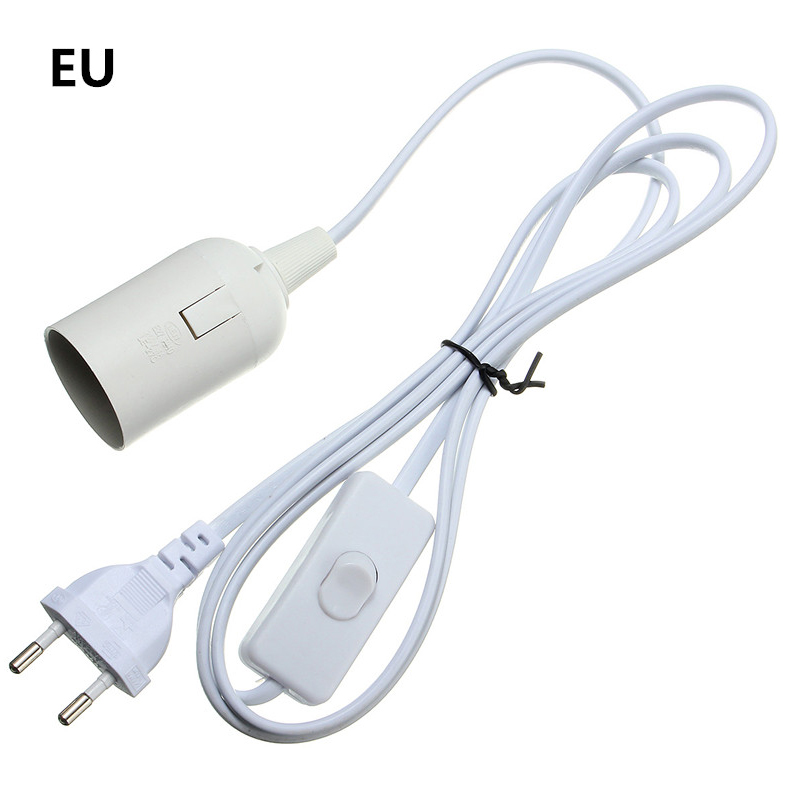 EU 2pin plug cord with e27 lamp socket and 303 switch
