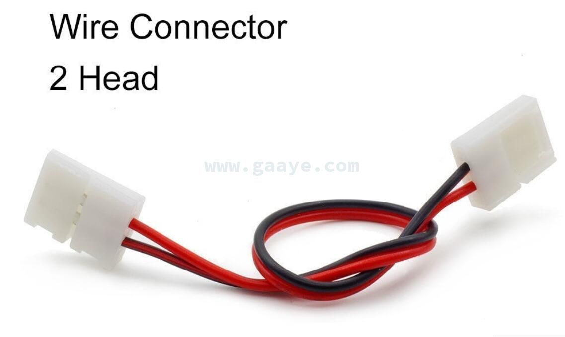 2Pin 8mm 10mm 12mm RGBW RGB Single Color solderless LED strip LED PCB board wire connector