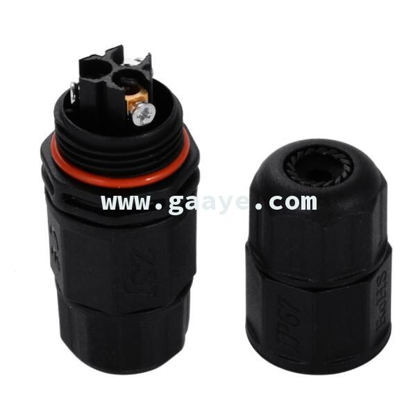 3 Pin IP67 Waterproof Connector Cable Wire Plug Socket