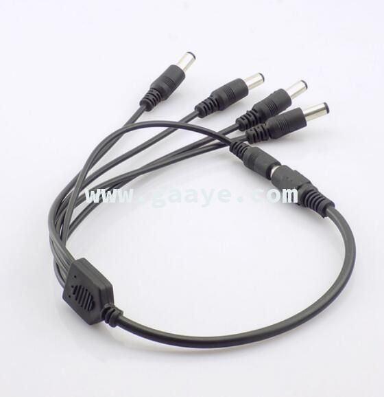1 Female to 5 Male way Splitter Plug Cable 5.5mm*2.1mm 12V DC Power Supply for CCTV Camera Accessories led strip