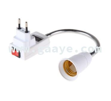 E27 Extension LED Light Bulb Lamp Base Screw EU/UK Plug Socket Adapter Holder Converter