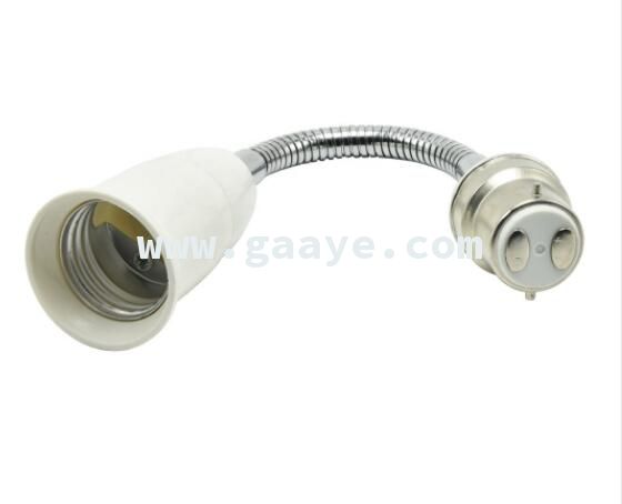 B22 to E27 Flexible Extension Lamp Holder Converter 20cm E27 Screw Bulb Bases LED Light Socket to Fit B22 to E27 Holder Adapter