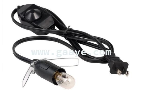 EU / UK / US / AU salt lamp power cord with switch E12 E14 lamp holder himalayan salt lamp cord set