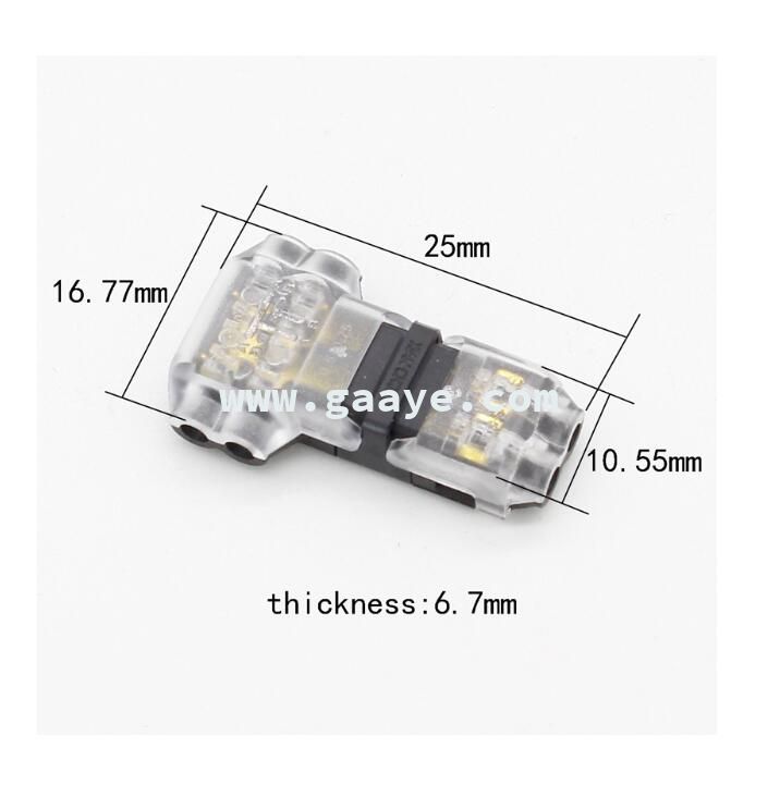 2 Pin 2 Way 300v 10a Universal Compact Wire Wiring Connector T SHAPE Conductor Terminal Block With Lever AWG 18-24 