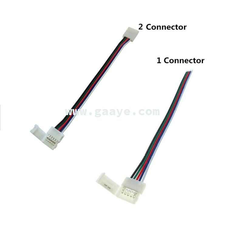 10mm 4 Pin led strip Solderless connector 5050 RGB RGBW LED Strip Light SM JST Male Female Connector Wire Cable 