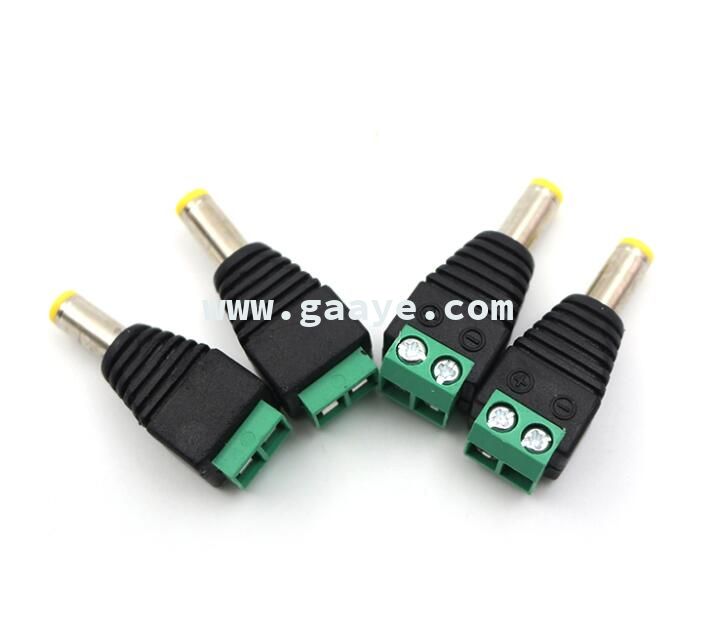 CCTV Accessories BNC conector 5.5*2.1mm Male dc power jack plug connector 