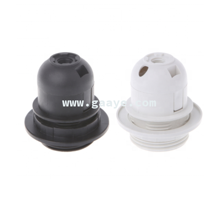 E27 Lamp Bulb Holder Edison Screw Cap Socket White/Black Pendant Ceiling Light base 