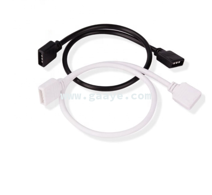 30cm RGB extension cable black Rgb Strip 4 Pin Female Led Cable Connector Extension Wire 
