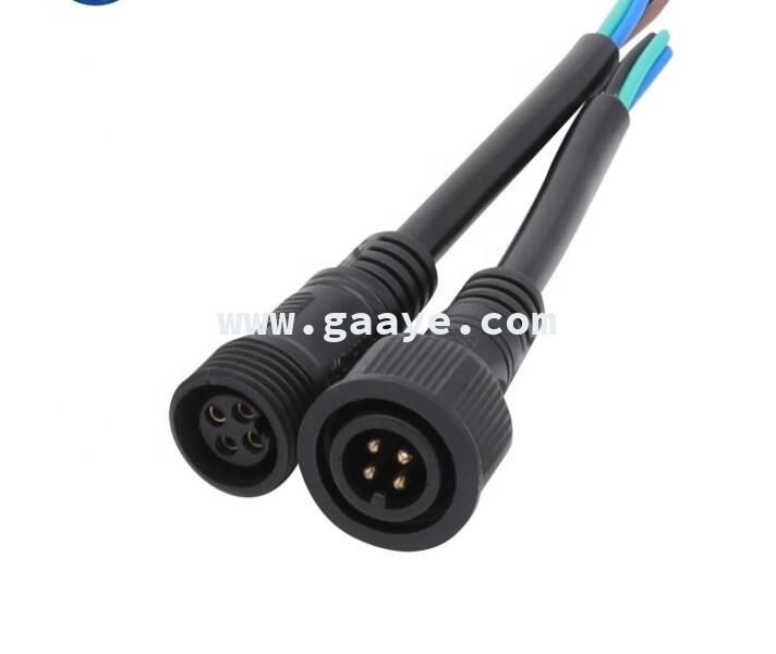 M14 hot sell pvc material power cable waterproof 2pin connector male female