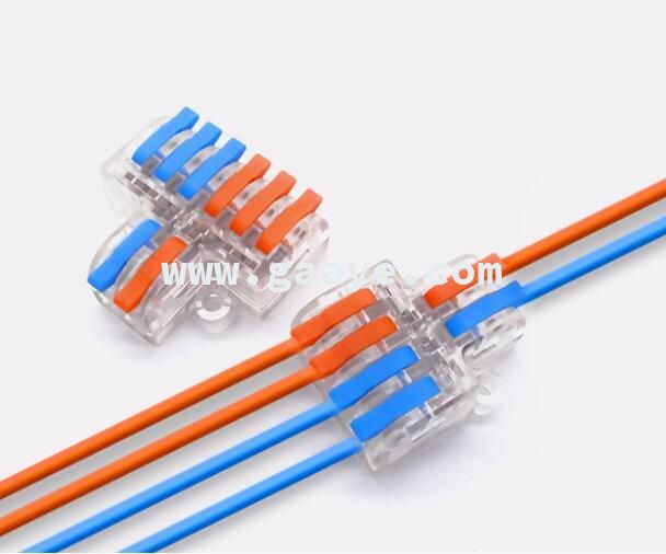 electrical cable clamp connector,electrical cable clips Universal transparent hard wire flexible wire two in and four out or six out new type compact connector insulated terminal block
