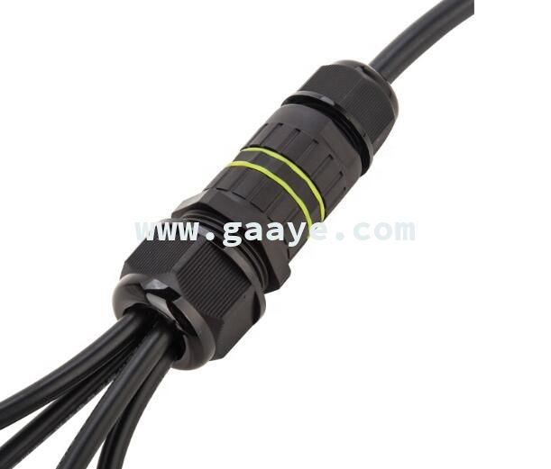 1 In 4 Out Electrical Power Wiring Waterproof Screw Type IP68 Cable Connector