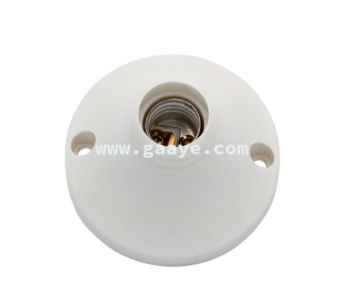 Small Round Lamp Holder Light Display Stand lamp holder for vanity mirror E27 Screw Cap Flat Socket E14 White Lamp Holder