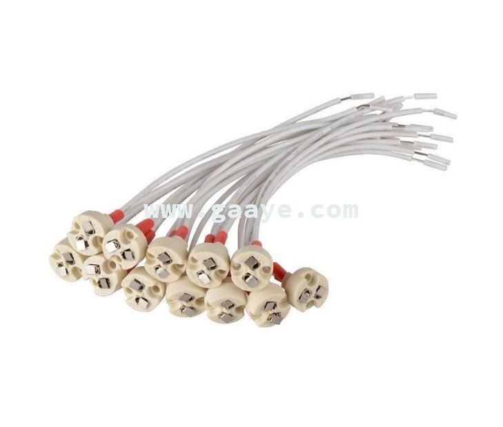 LED Lamp Bulb Holder Base Ceramic Cable Main 15CM Wire Connector G5.3 MR16 MR11 Socket
