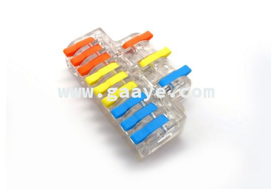 Transparent Wire Connector 3 lines in 9 lines out Conductor Compact pushQuick terminal block 3 ways