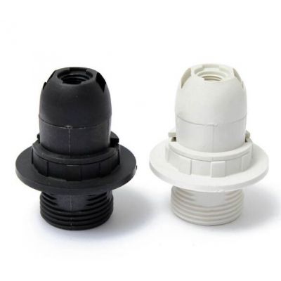 DIY E14 lamp holder/plastic bulb socket e14 half thread with cap and ring