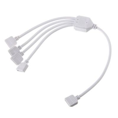 5 Pin Wire Connector 1 to 4 Female to Female Splitter Connector Extension Cable for 5050 LED Strip Light