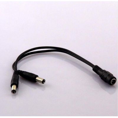 1 Female to 2 Male way Splitter Plug Cable 5.5mm*2.1mm 12V DC Power Supply for CCTV Camera Accessories led strip