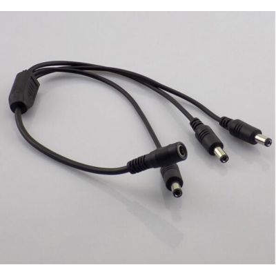 1 Female to 3 Male way Splitter Plug Cable 5.5mm*2.1mm 12V DC Power Supply for CCTV Camera Accessories led strip