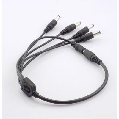 1 Female to 5 Male way Splitter Plug Cable 5.5mm*2.1mm 12V DC Power Supply for CCTV Camera Accessories led strip