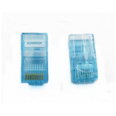 Colorful 8 pin cat6 unshielded crystal head rj45 network connector