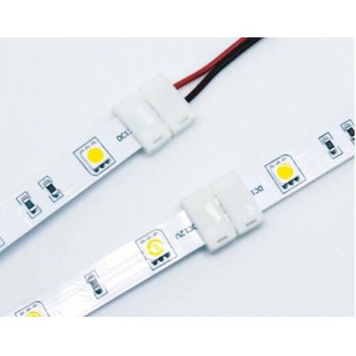 2 Pin 8mm 10mm Free Welding LED Strip Connector with Wire for Single Color Led Light