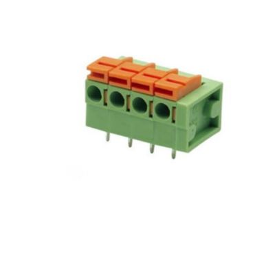 green screw terminal block connector with 4 poles