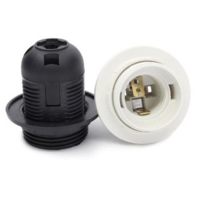 CE&ROHS White/Black Shell E27 Lamp/Light Holder Plastic with 3 years warranty
