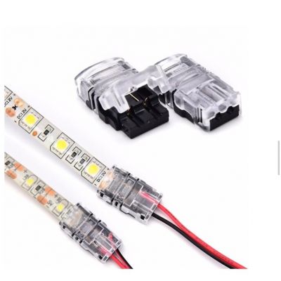 2pin LED Strip To Wire Connector For 8/10mm Single Color IP65 Waterproof SMD 5050 5630 LED Tape Light Connection Conductor 