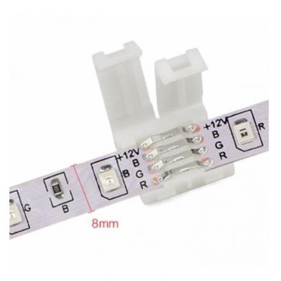 Male female wire connector 4 pin rgb 8mm 10mm led connectors for 5050 led strip 