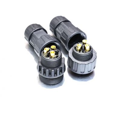 35 amp M25 3 poles male and female screw connection waterproof connector